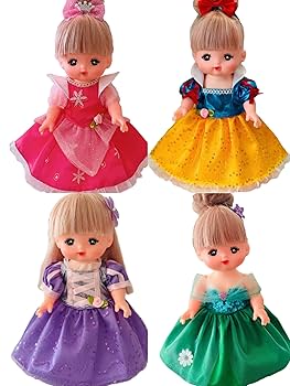 メルちゃんの服☆ソランちゃんの服☆ベージュと紫のエプロンドレスセット☆２セット メルちゃんの服☆ソランちゃんの服☆ベージュと紫のエプロンドレス